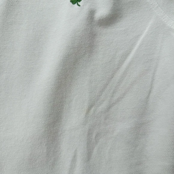 J. Crew White Polo Shirt with Green Logo - Picture 8 of 10